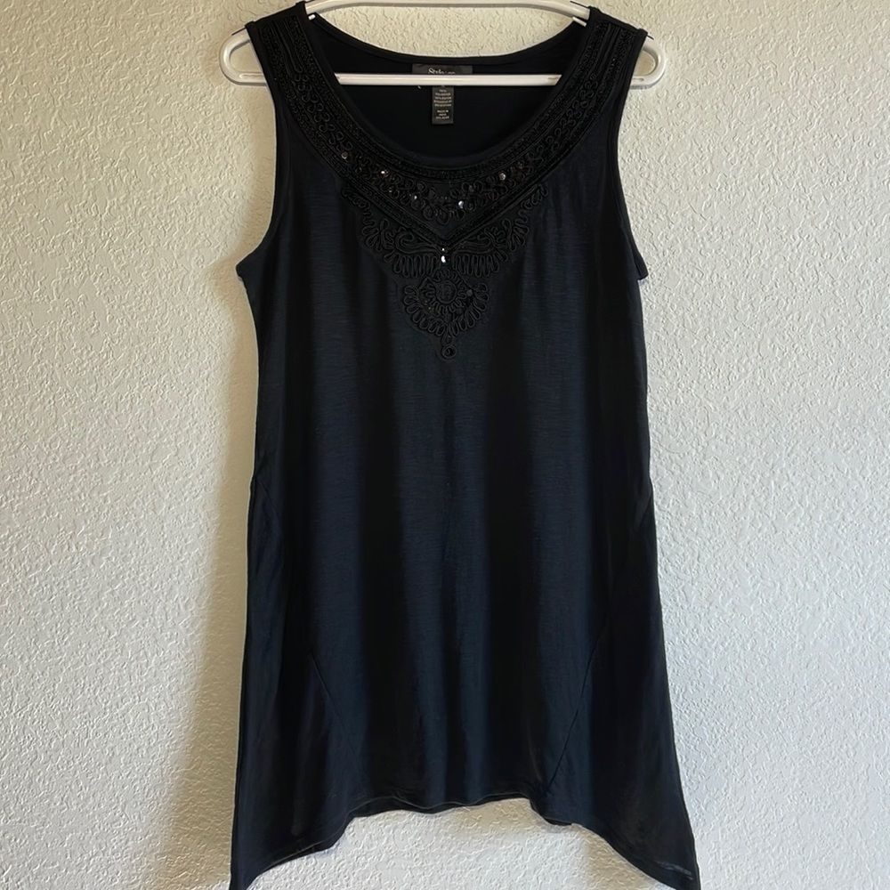 NWT Style & Co. black sleeveless blouse shirt top, medium